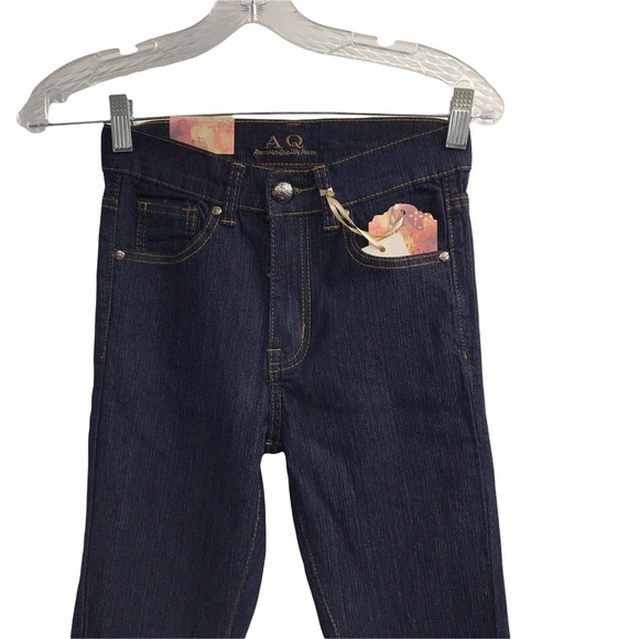 NEW AMERICAN QUALITY DENIM WOMEN'S SIZE 3 HIGH RISE SKINNY BLUE JEANS - Picture 9 of 10